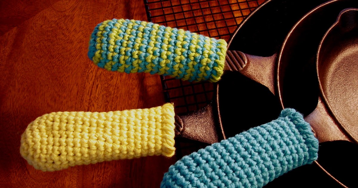 CozyGrip Cast Iron Pan Handle Cover Crochet Pattern - Veganlovlie
