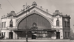 1920, Estación de Ferrocarriles Pirque, calle Bustamante con Providencia
