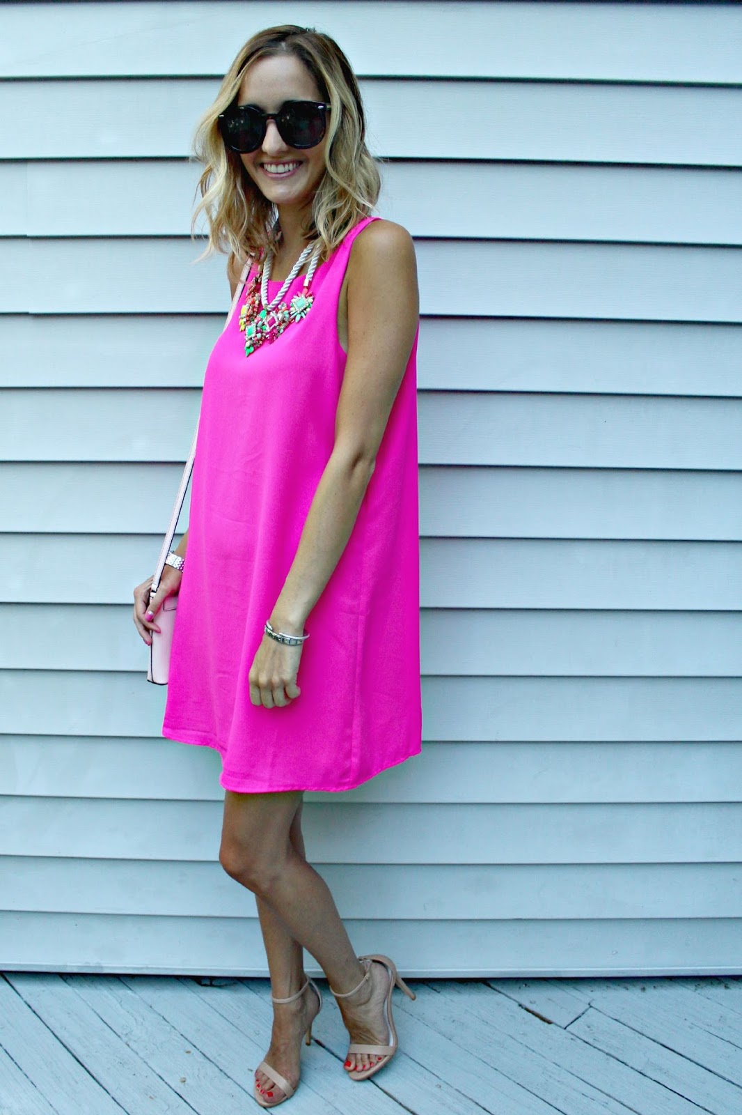 neon pink summer outfit
