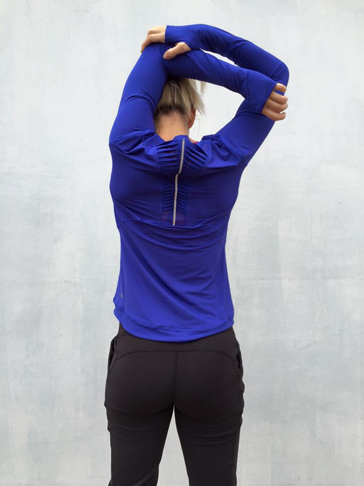lululemon addict on the go scarf mesh with me ls turn around
