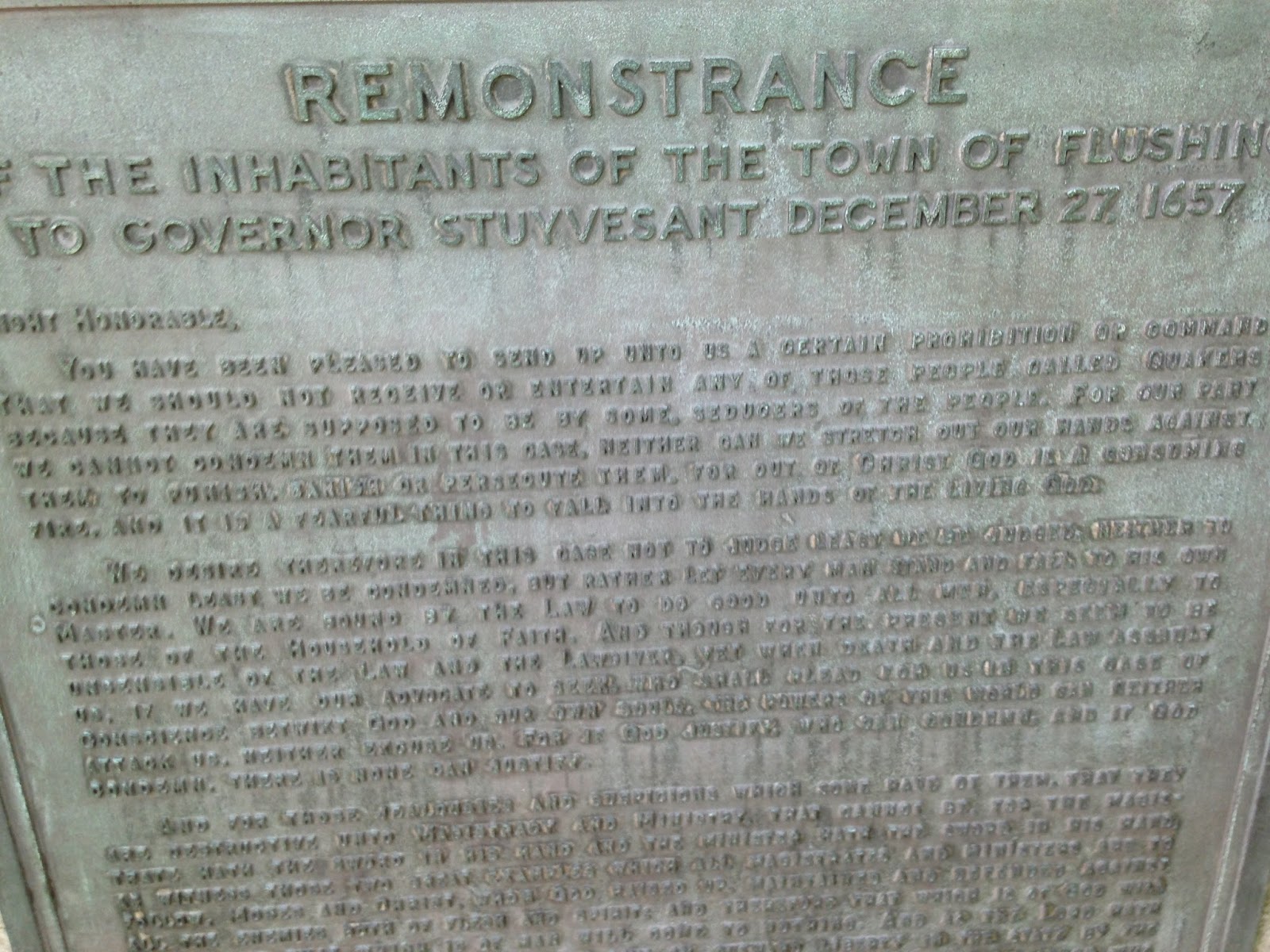 travels Flushing Remonstrance Monument, Flushing, Queens, New York,New
