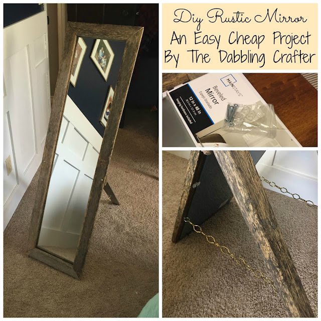 DIY Sunday Rustic Mirror Frame and Stand The Dabbling Crafter