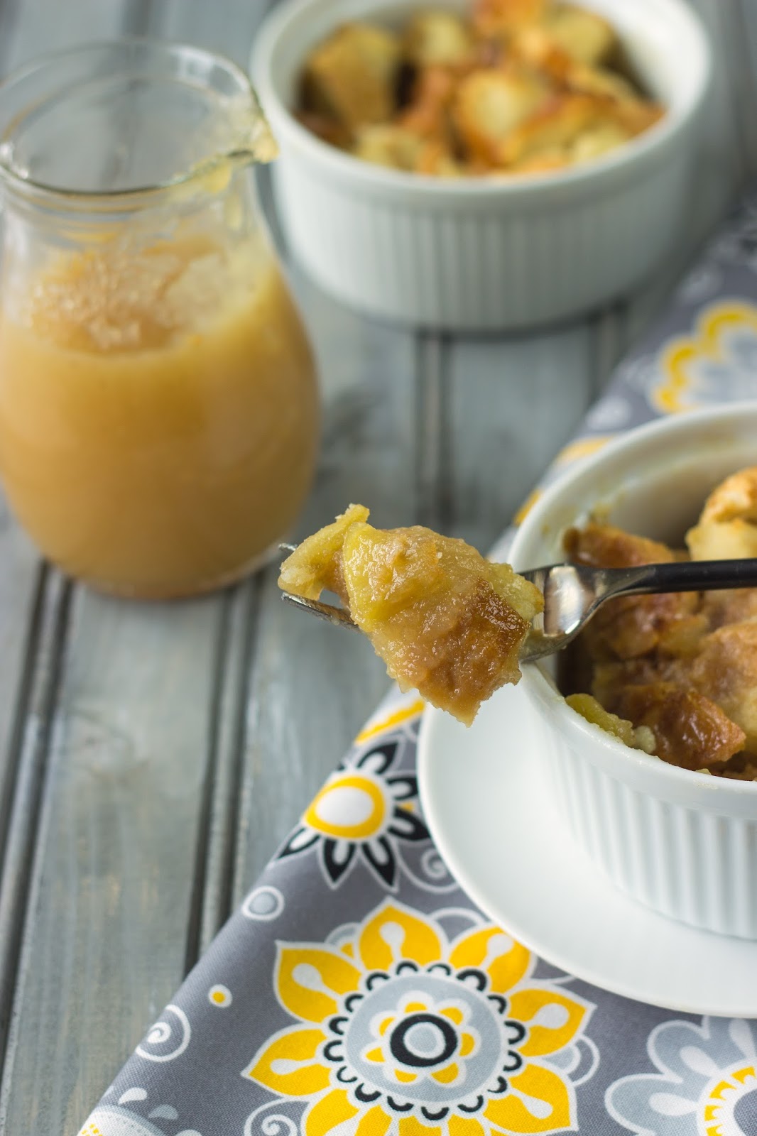 French Toast with Applesauce Syrup Cooking on the Front Burner