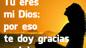 Tú eres mi Dios, por eso te doy gracias y te alabo