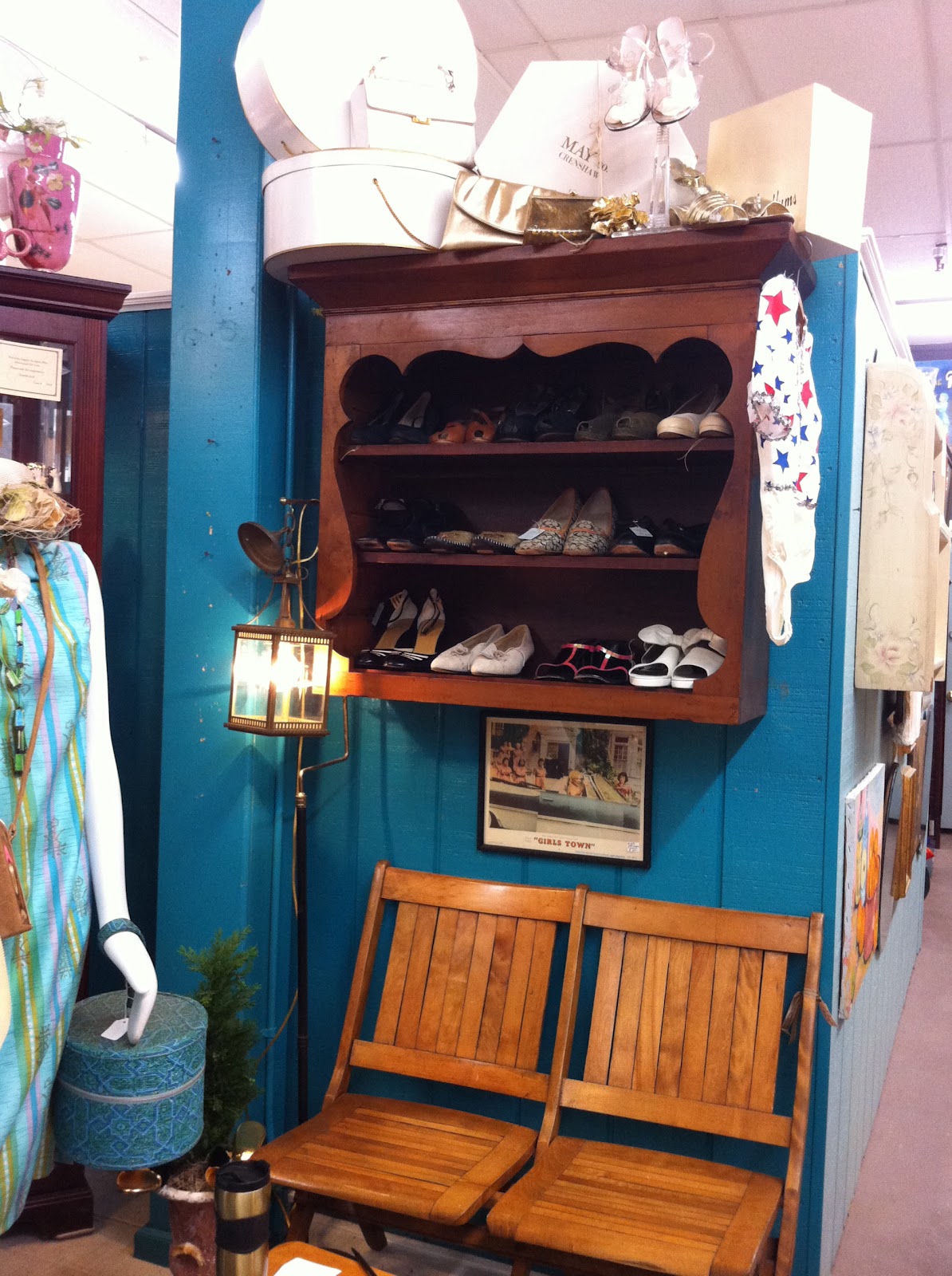 LuLuBoo's The vintage clothing booth is coming along...