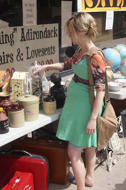 organic+dress+gone+thrifting - My Mint Swirl Skater Dress & A Thrift Trip