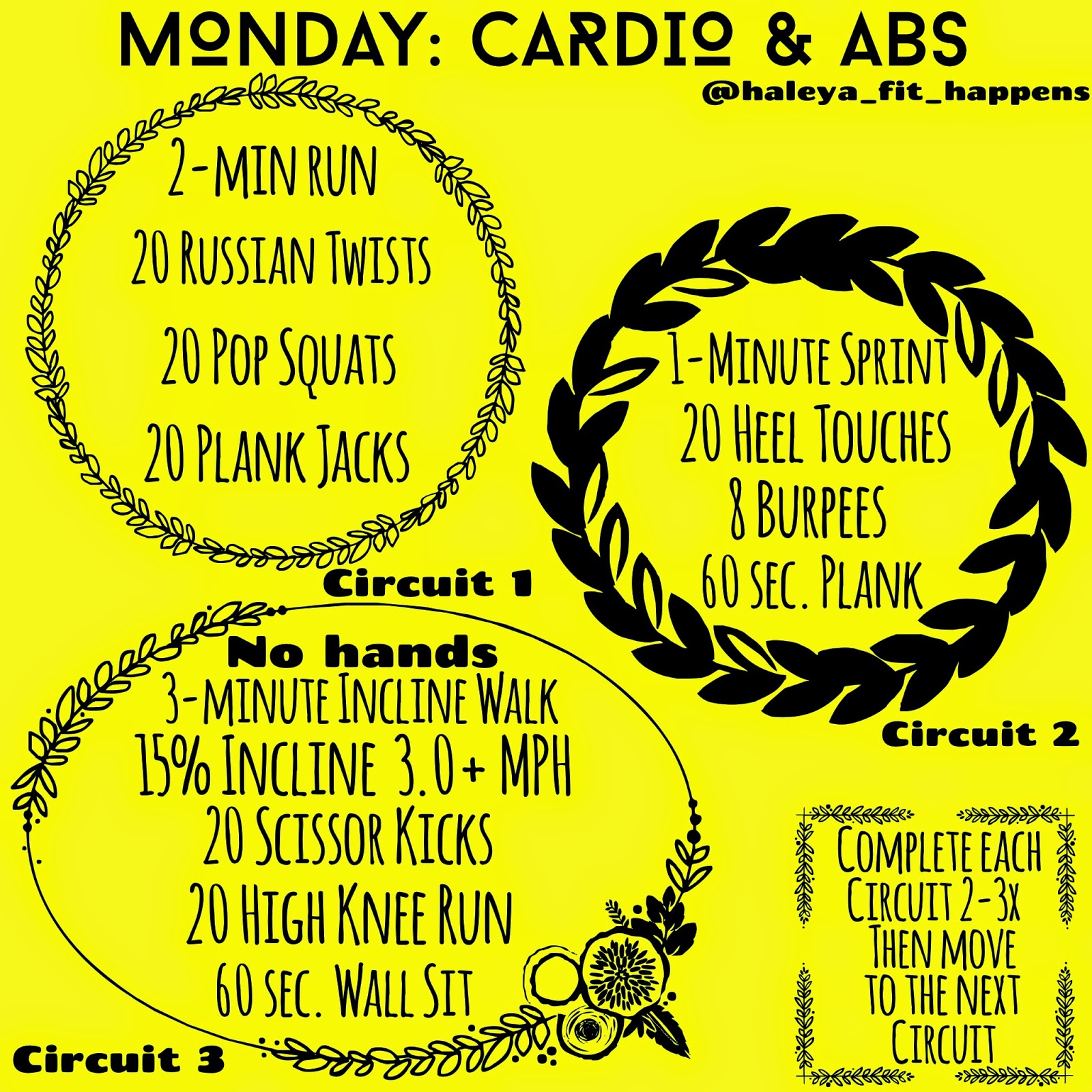 Fit Happens MONDAY Cardio &amp; Abs Circuit