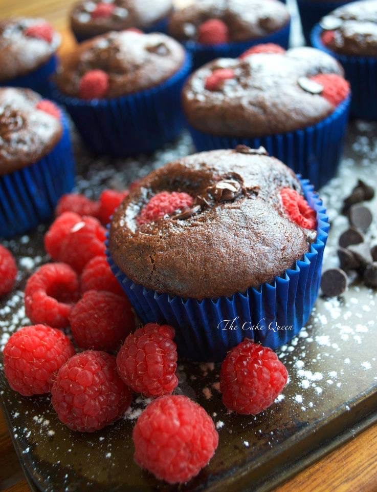 The Cake Queen Muffins de frambuesas y chocolate. Reto "Alfabeto Dulce"