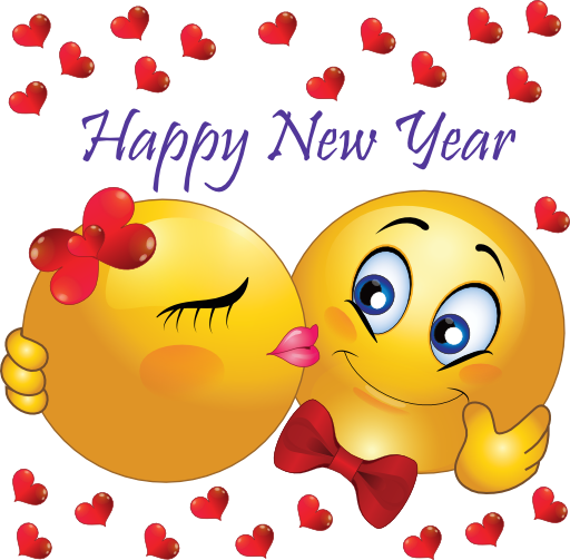 New Year's Kiss Smileys Symbols & Emoticons