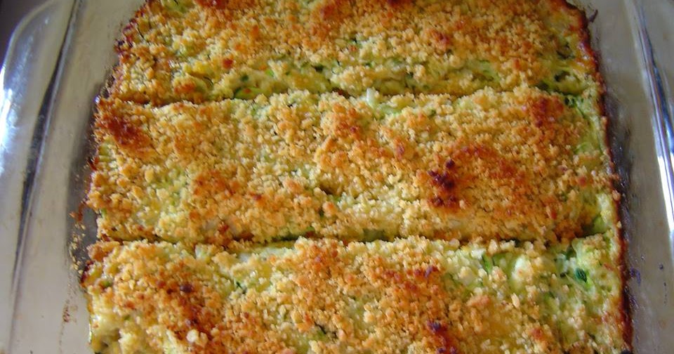 Zucchini casserole with mayo and ritz cracker topping defollo