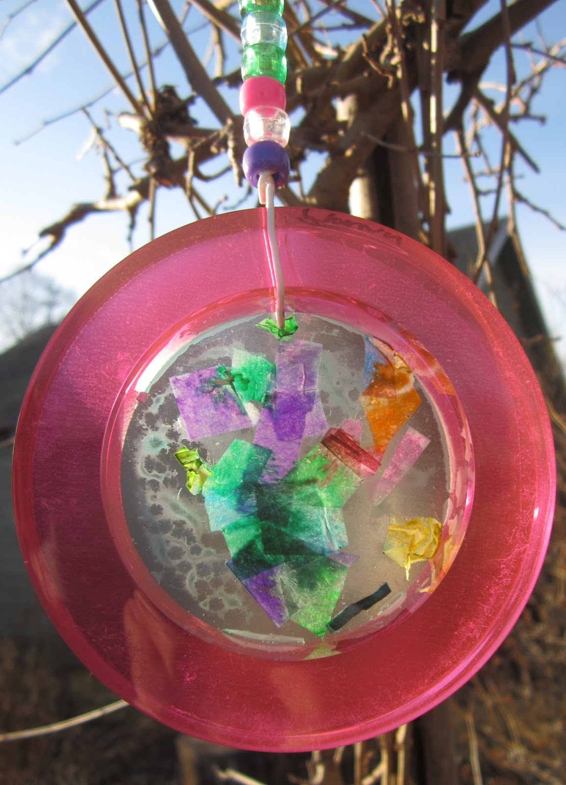 art and soul preschool Rainbow Sun Catchers