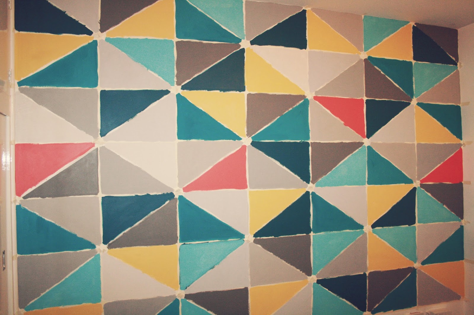 Katie Jessica DIY Home Triangle feature wall