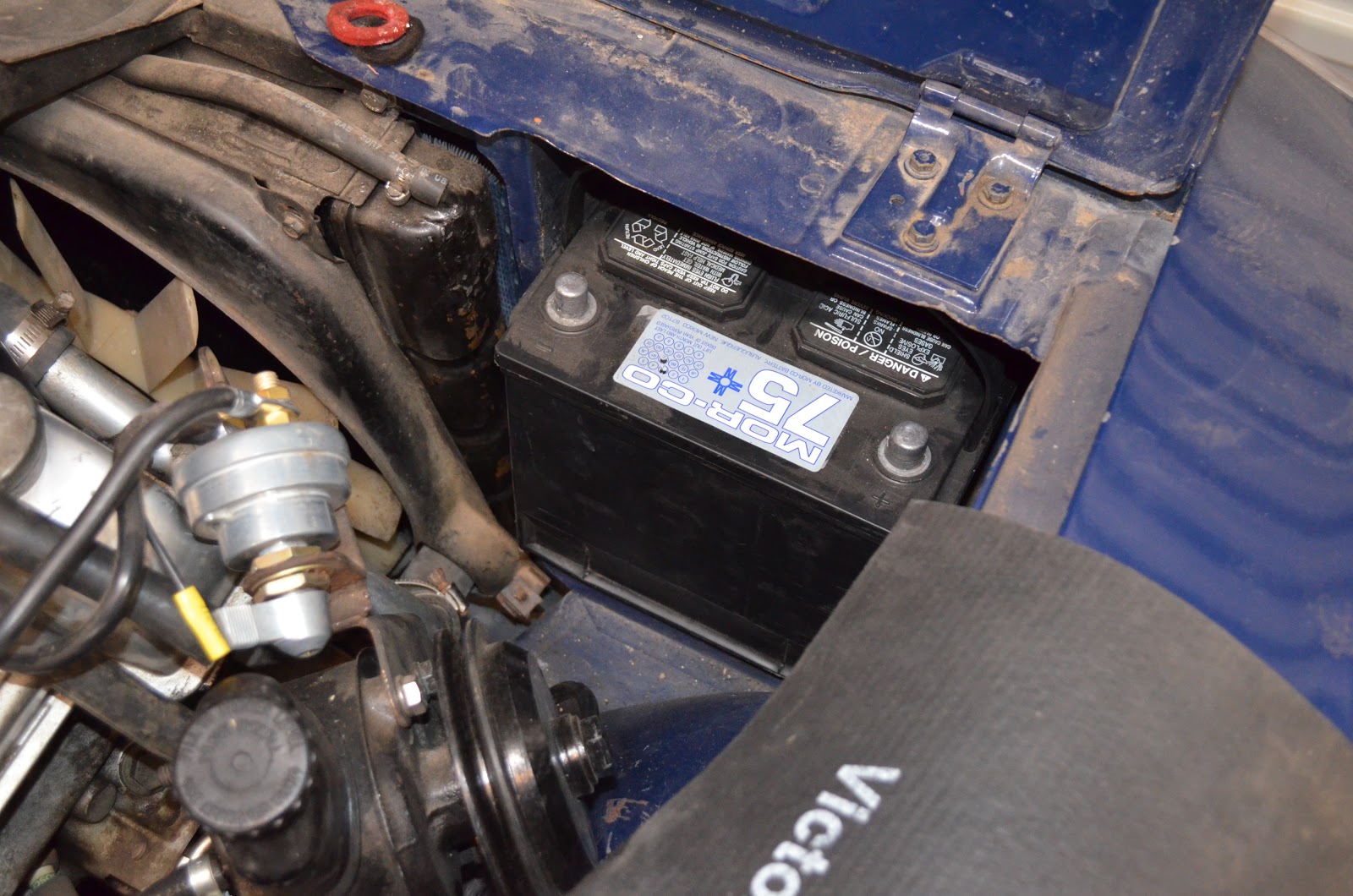 Triumph Stag Project New battery and new distractions