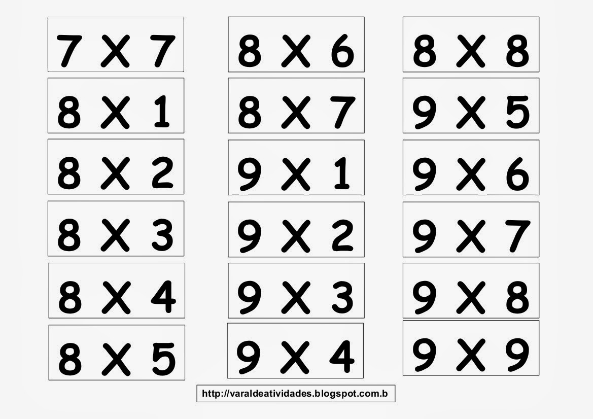 Dani educar - Este Bingo da tabuada para imprimir é uma forma de jogo de  matemática que consiste em um bingo comum mas com um ditado com resultados  da multiplicação. Salve as