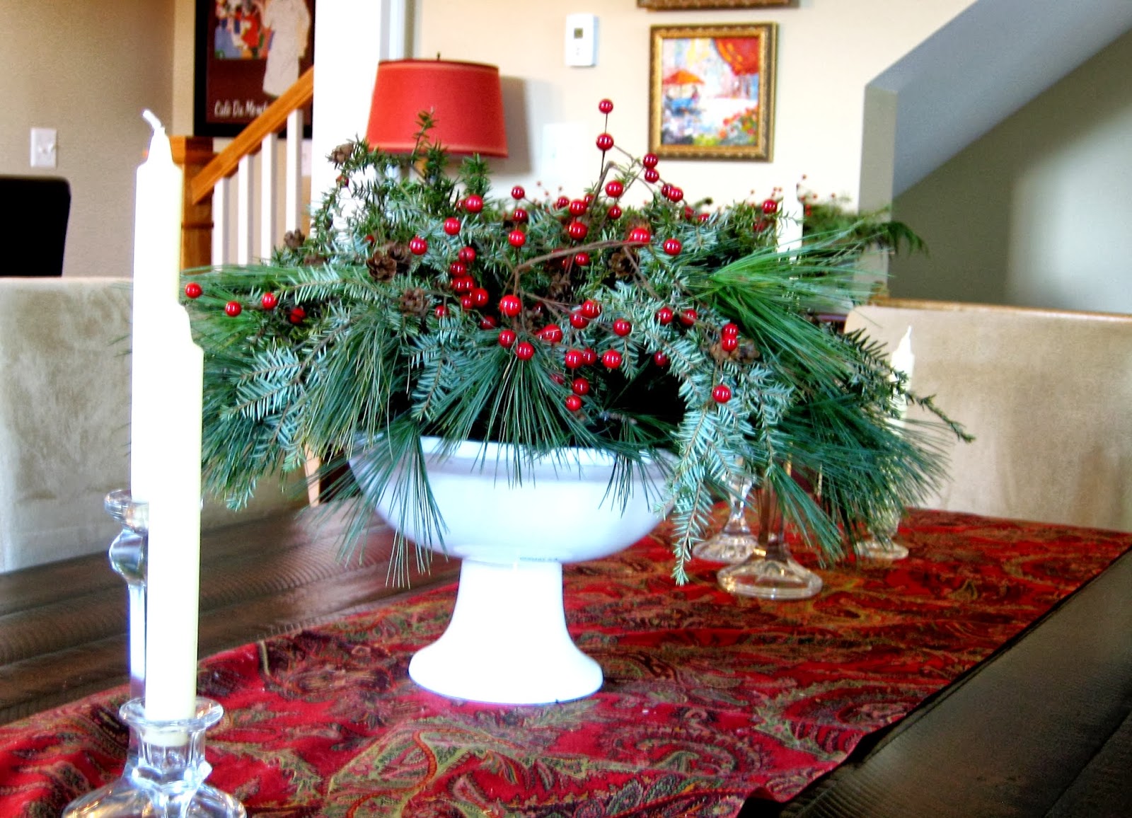 Natural Holiday Centerpiece : Salt marsh cottage natural christmas centerpieces tutorial