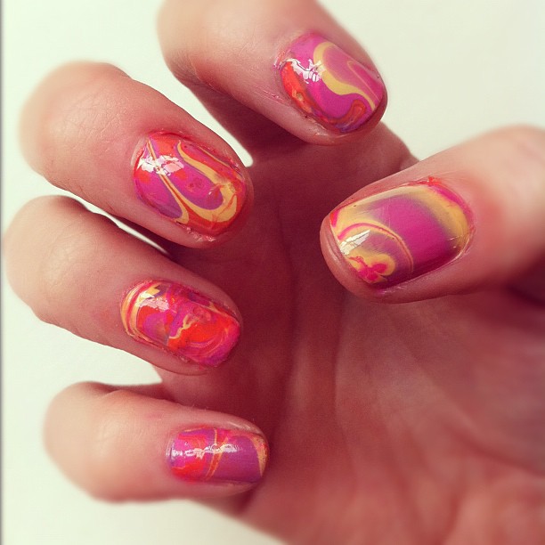 How To Paint Marble Effect On Nails at Barbara Taveras blog