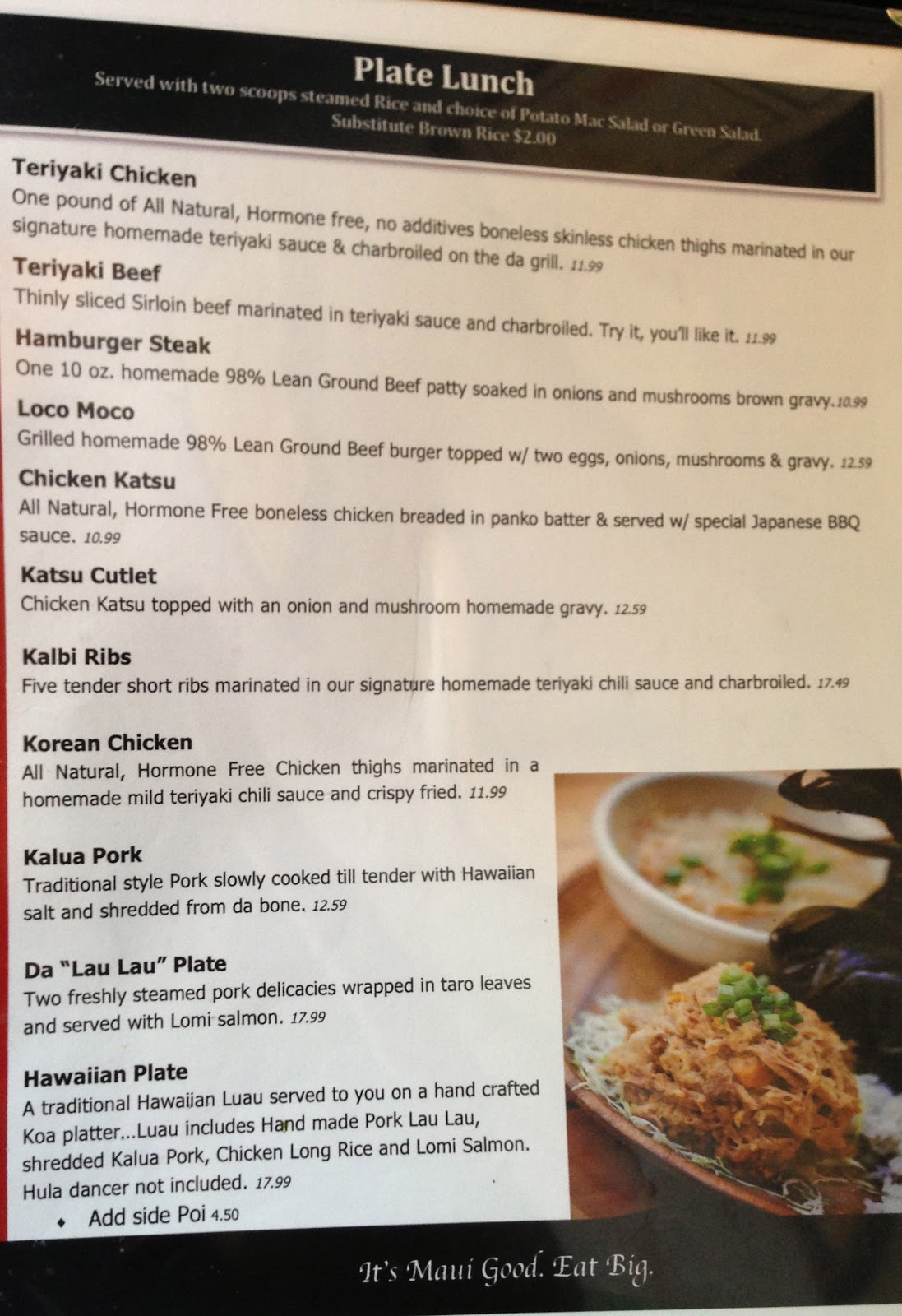 TASTE OF HAWAII DA KITCHEN CAFE KAHULUI, MAUI