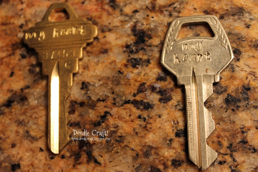 Doodlecraft Metal Stamped Keys!