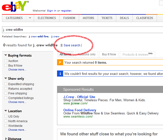 Tall and Salty eBay Alerts