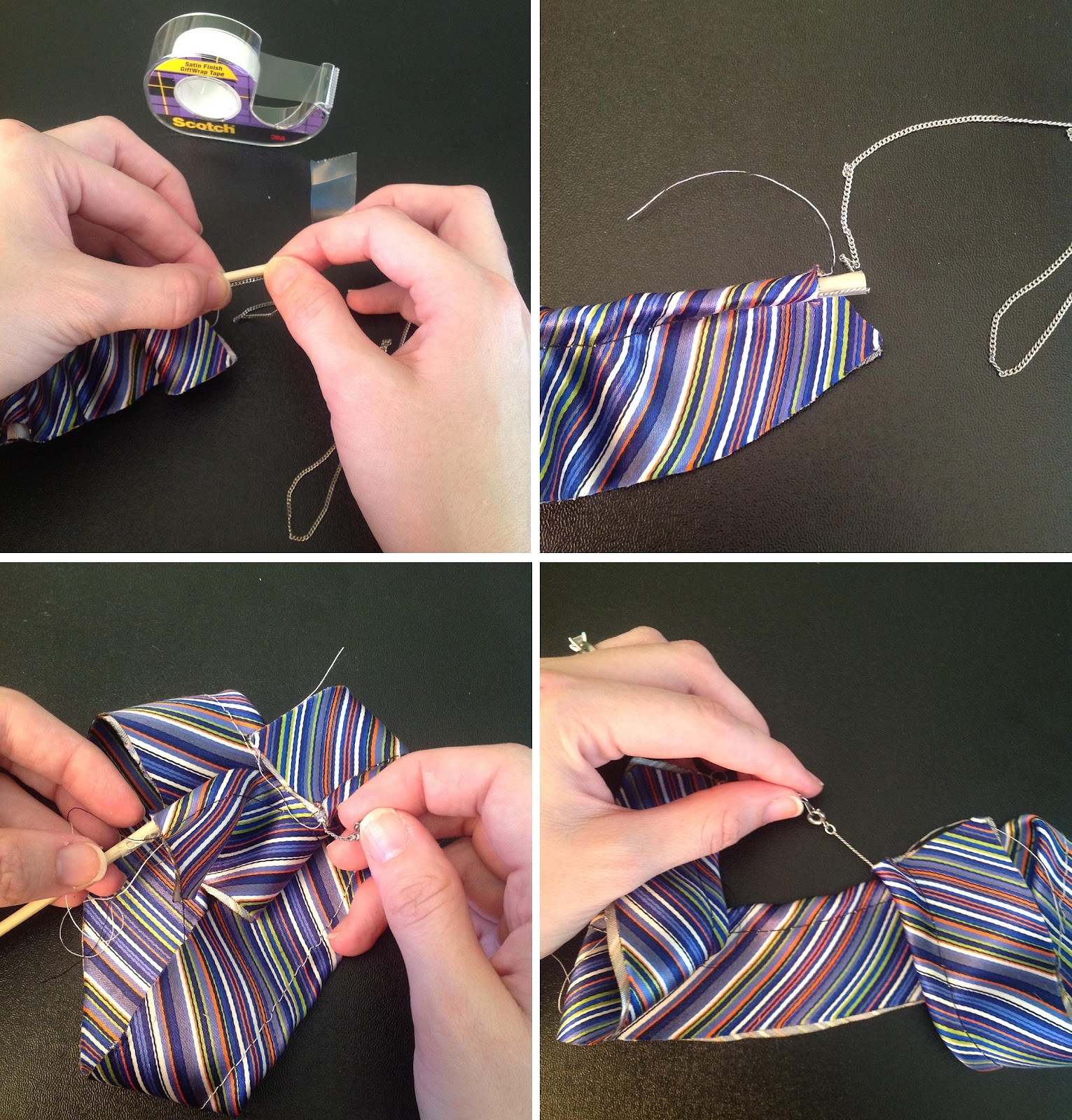 The Creative Cubby Preppy Projects Week Ruffle Tie Necklace