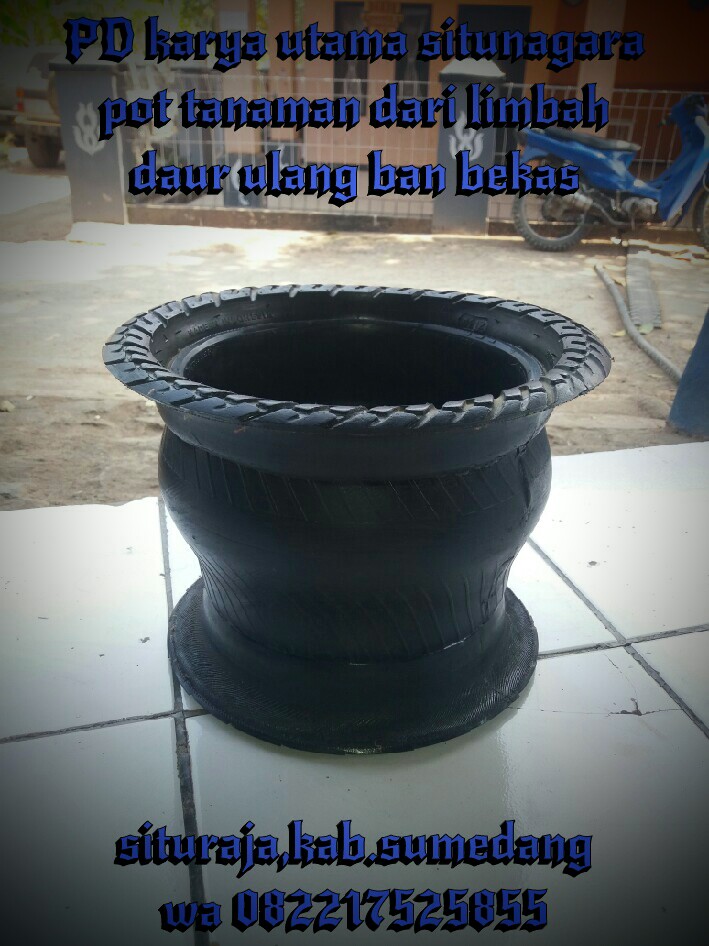 Pot daur ulang ban bekas