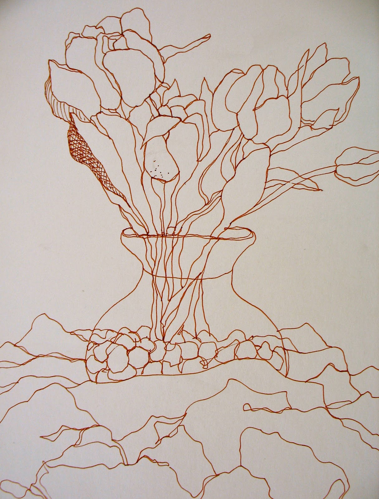 Simple Contour Line Drawings Of Flowers : The painted prism flowers sketchbook exercises to try
