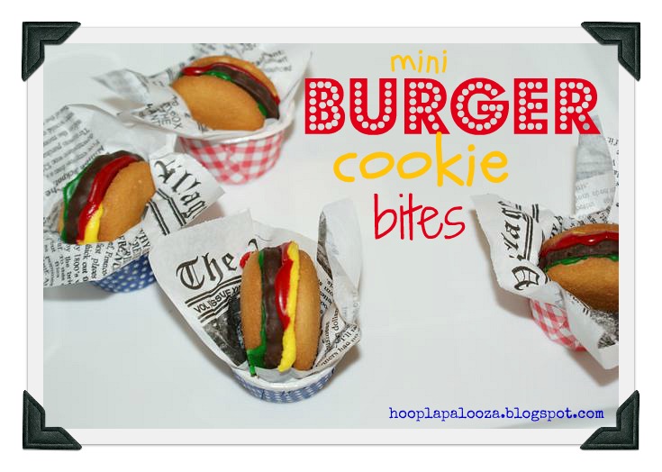 hoopla palooza mini burger cookie bites