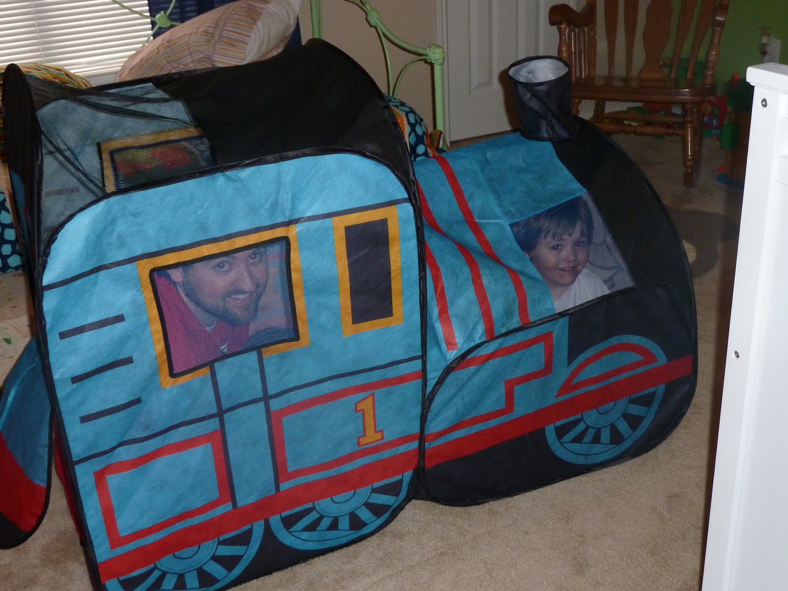 Growing Up Colson A Little TTTT...Thomas the Train Tent!!