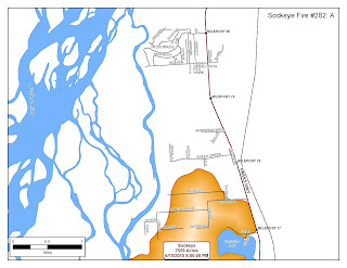 Map of Sockeye Fire #282, Section A  from Alaska Wildfire Information.