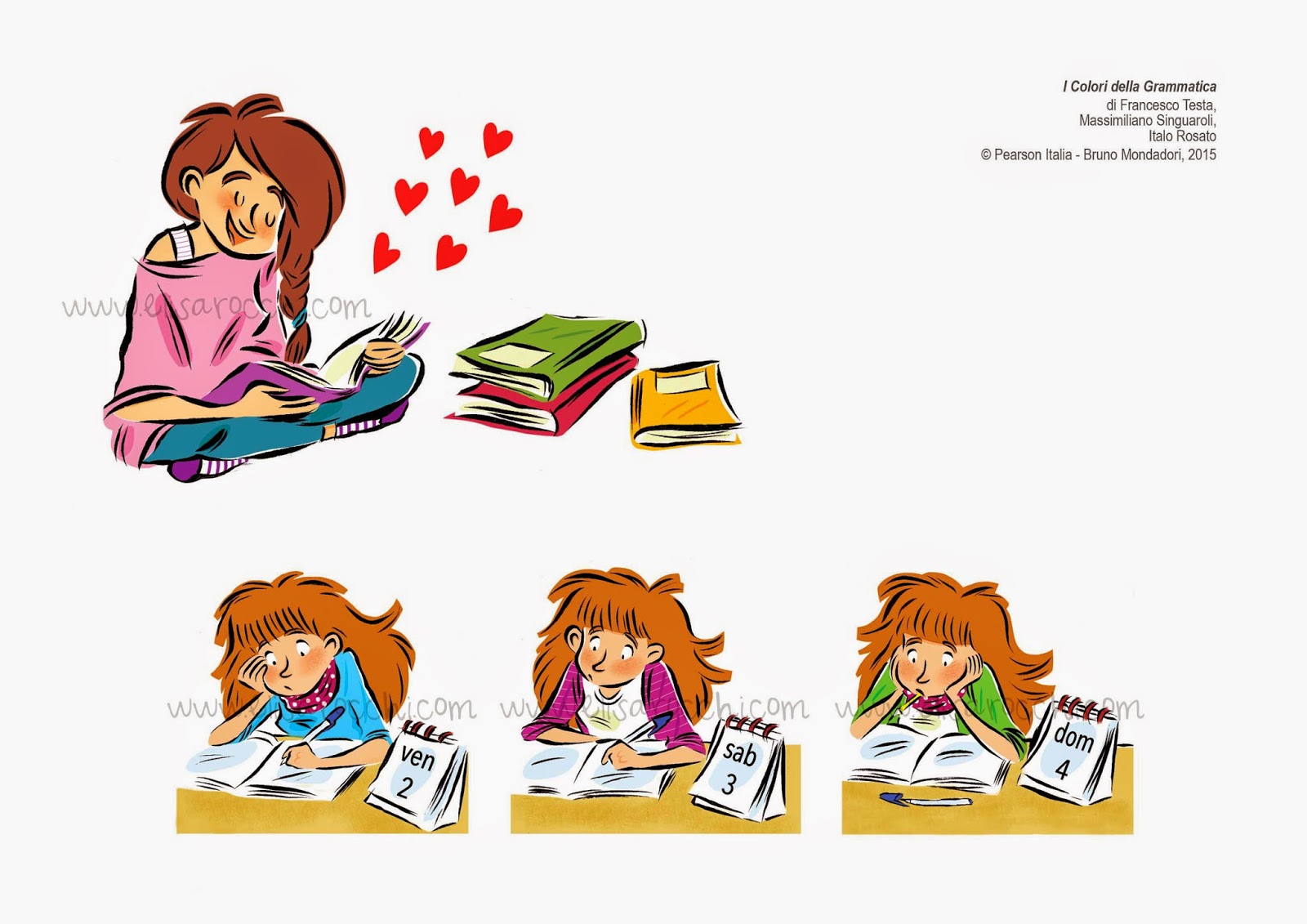 Elisa Rocchi illustratrice: "I colori della grammatica"