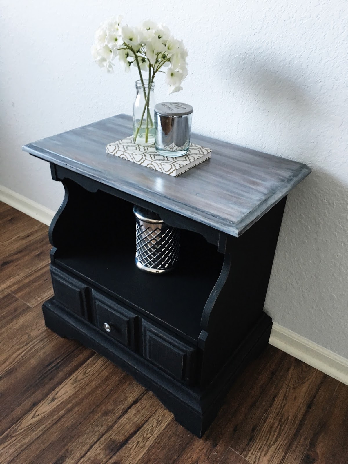 ShayRenovation How To White Wash A Nightstand Redo