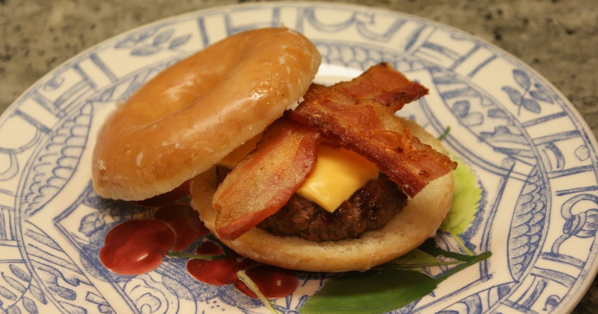 The Baker's Mann The Luther Bacon Cheeseburger on a Donut