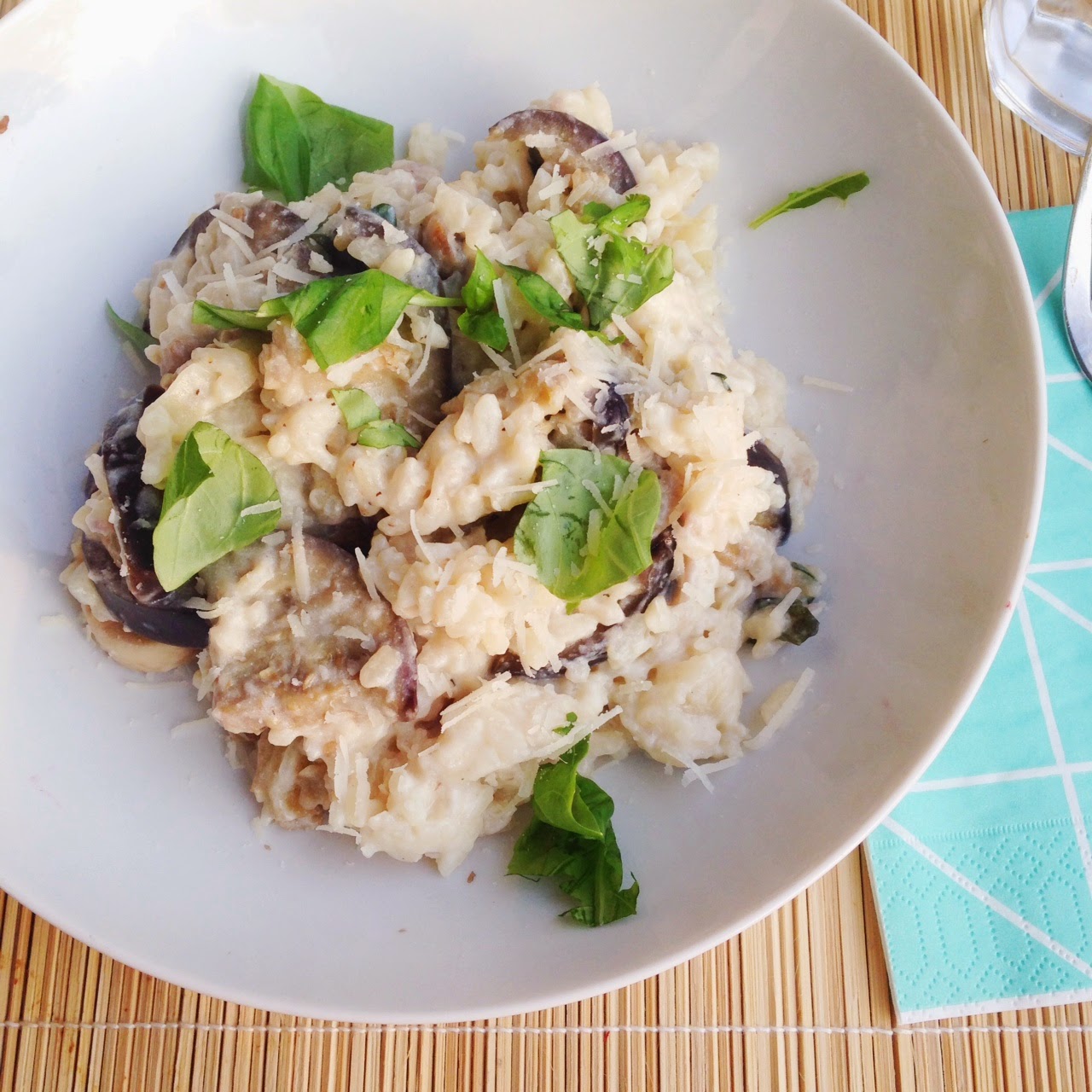 Healthy Living in Heels Summer Egg plant risotto (V)