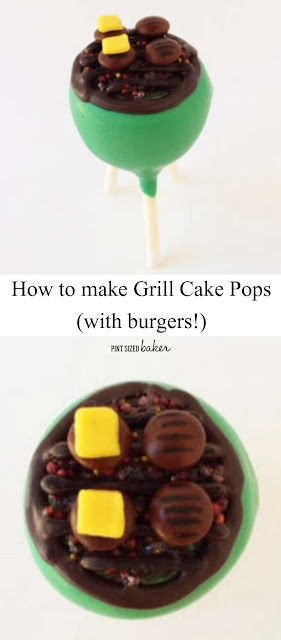 Dad's are going to love these fun cake pops. This Grill Cake Pop Tutorial takes you though step by step to make a candy grill complete with burgers.