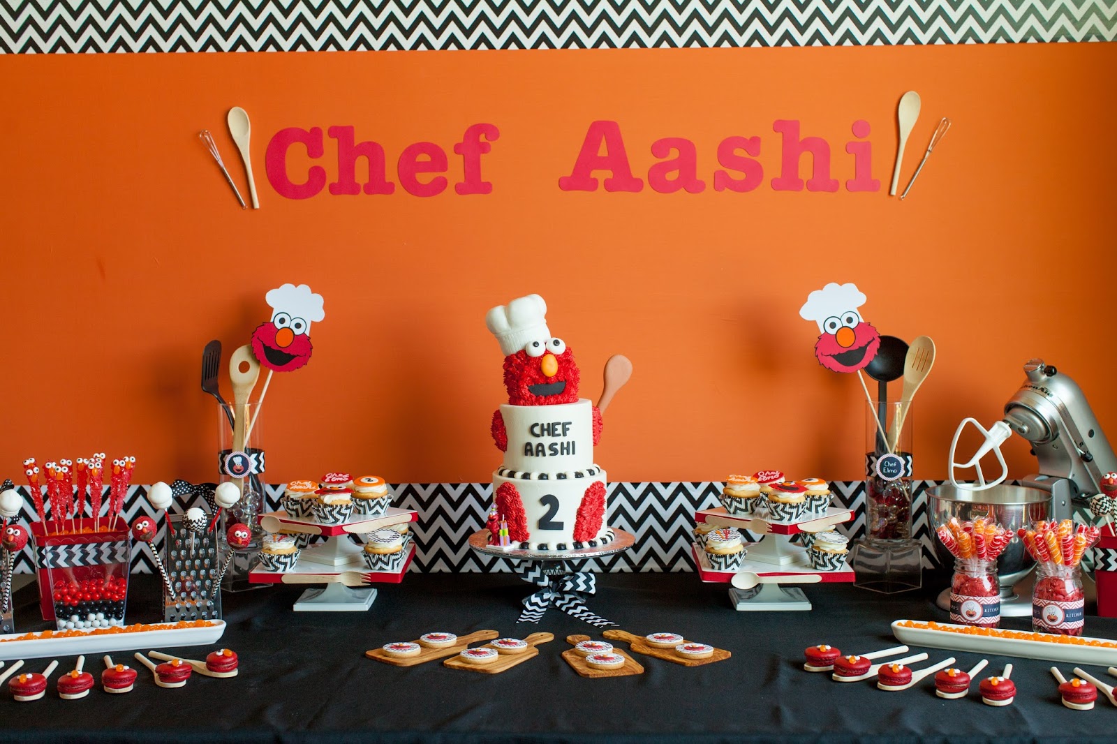 The Party Wall Chef Elmo Play Kitchen Birthday Party