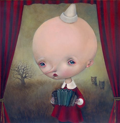 dilka bear ilustrações pinturas surreais crianças meninas cabeção