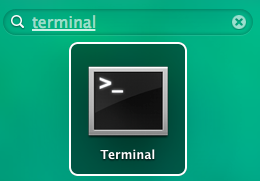 Terminal on macbook