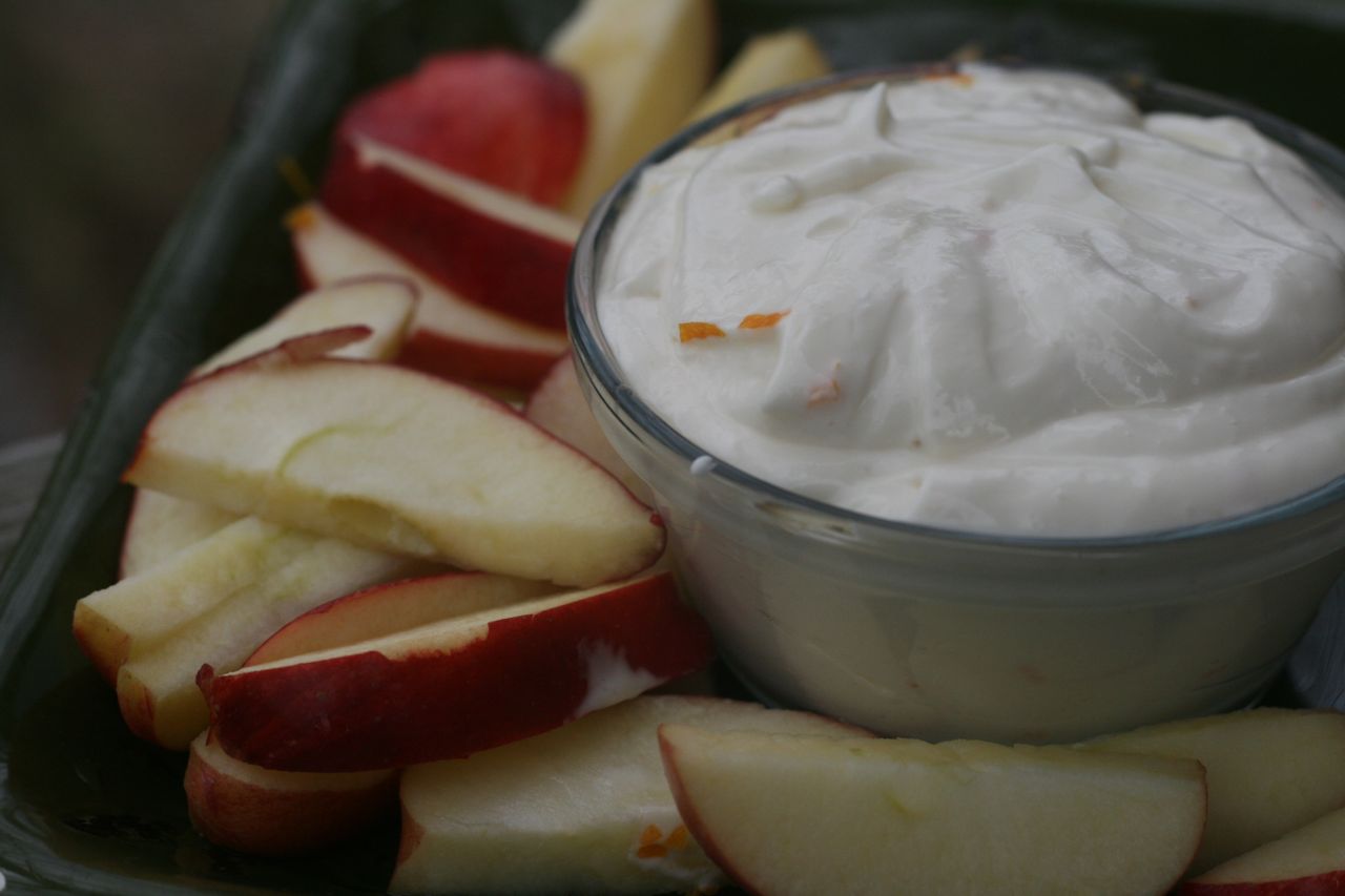 Recipe Shoebox Fluffy Orange Fruit Dip