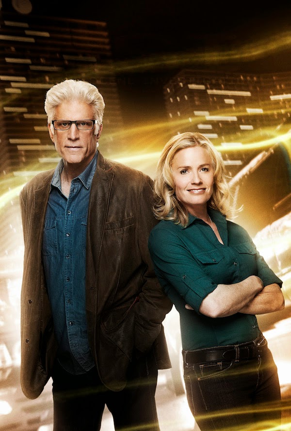 Ted Danson as DB Russell, Elisabeth Shue as Julie Finlay in CSI series 15