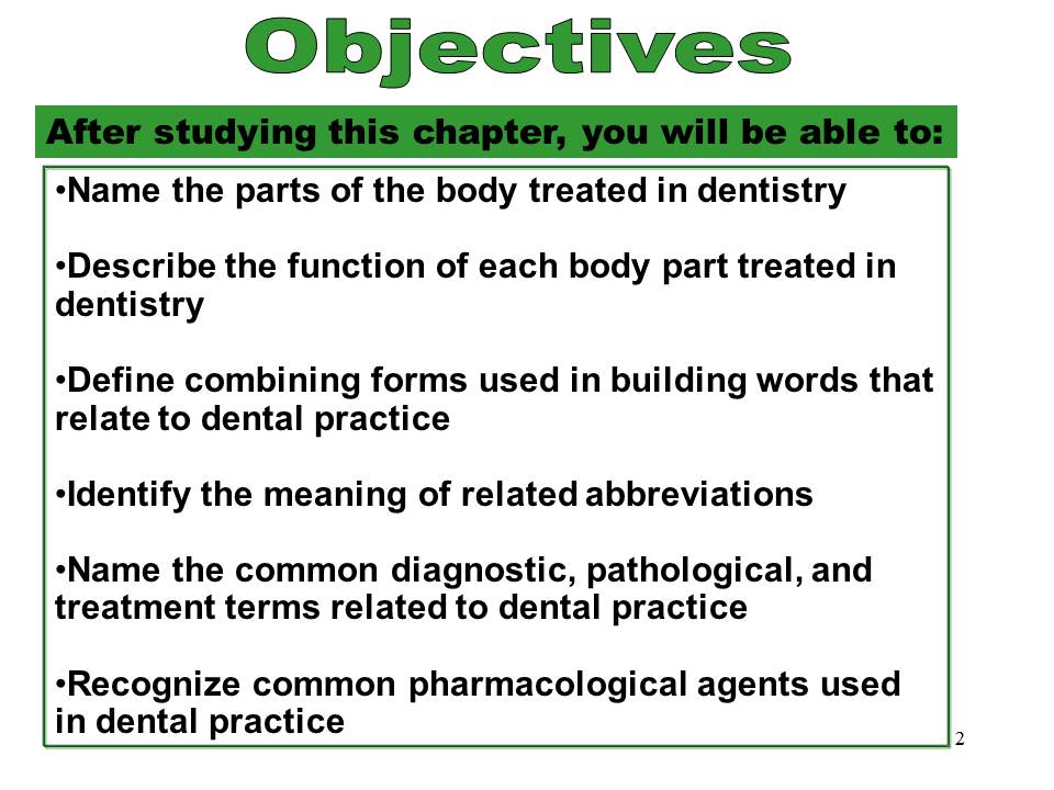 Dentistry Terms in Dental Practice