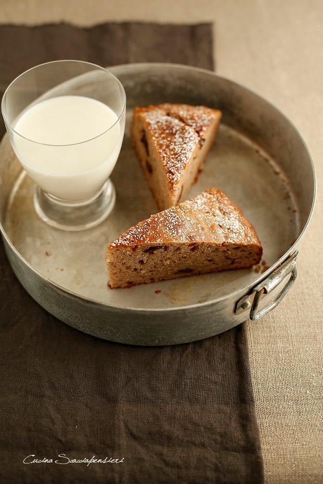 Torta con farina di castagne e mascarpone