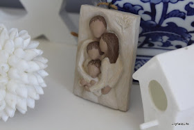 little ceramic family ornament