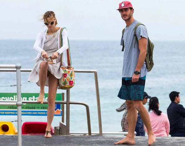 Pierre Casiraghi and Beatrice Borromeo at the Bondi beach in Sydney, Australia.