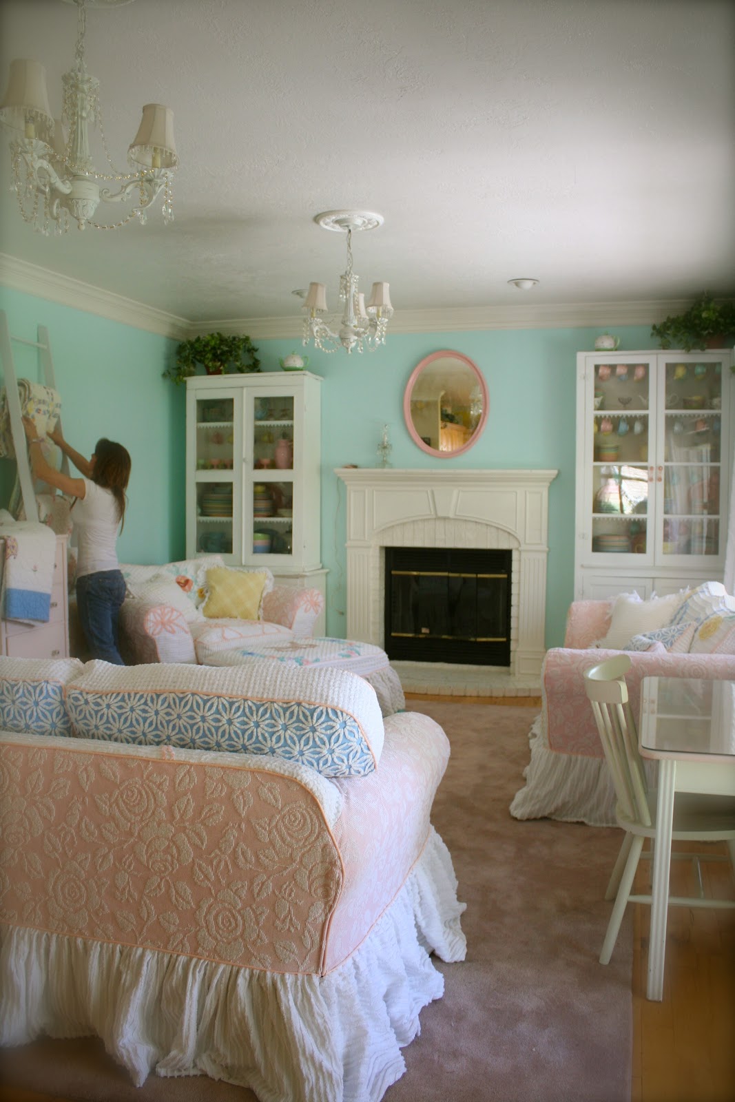 Custom Slipcovers by Shelley Vintage Chenille Bedspread Slipcovers