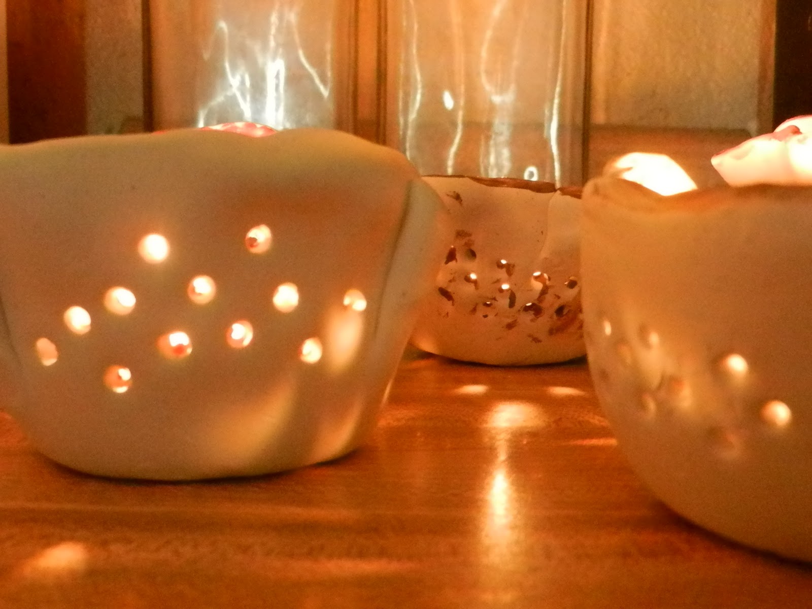 An Experiment in Homeschooling Clay Candle Holders