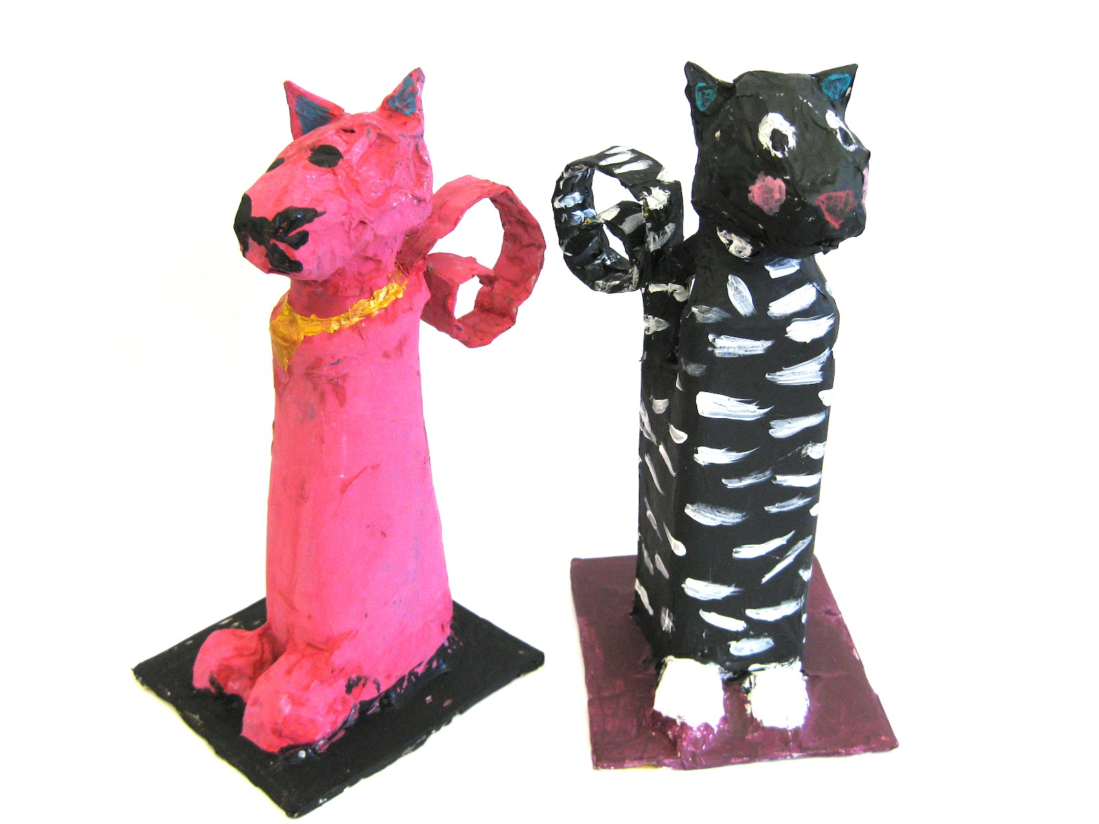 Susan's Art Club Papiermâché Cat Models