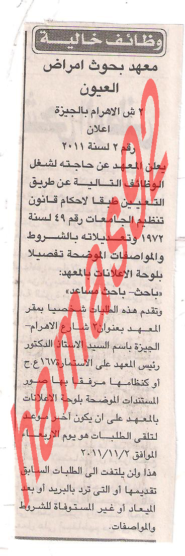مطلوب باحث باحث مساعد وظائف فى مصر الخميس 27 اكتوبر 2011 Picture+001
