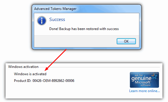 Backup Oem Activation Vista