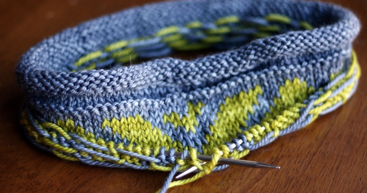 French Press Knits Green on Grey