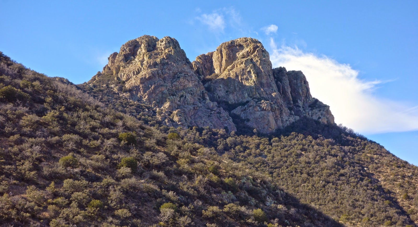 Earthline The American West Dos Cabezas Peaks, 8,354' and 8,357', Via